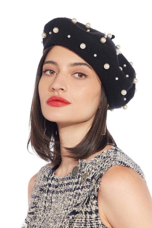 Pearl Beret Hat